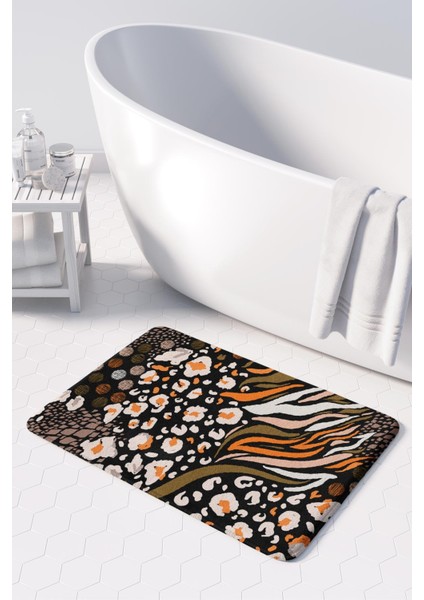 Mikrofiber Banyo Paspası, Kaymaz Taban, Makinede Yıkanabilir, Banyo Halısı