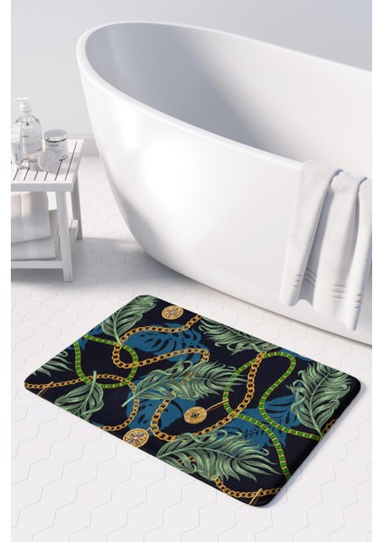 Mikrofiber Banyo Paspası, Kaymaz Taban, Makinede Yıkanabilir, Banyo Halısı
