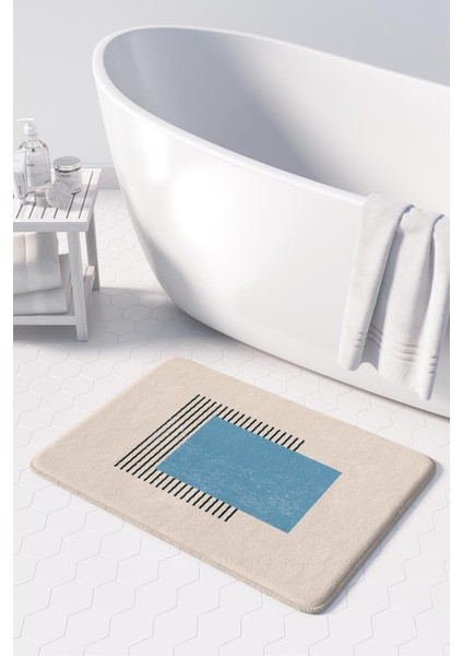 Mikrofiber Banyo Paspası, Kaymaz Taban, Makinede Yıkanabilir, Banyo Halısı