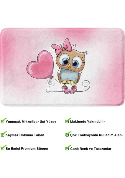 Mikrofiber Banyo Paspası, Kaymaz Taban, Makinede Yıkanabilir, Banyo Halısı