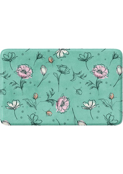 Mikrofiber Banyo Paspası, Kaymaz Taban, Makinede Yıkanabilir, Banyo Halısı