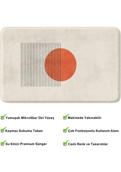 Mikrofiber Banyo Paspası, Kaymaz Taban, Makinede Yıkanabilir, Banyo Halısı