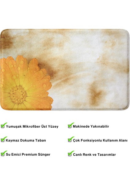 Mikrofiber Banyo Paspası, Kaymaz Taban, Makinede Yıkanabilir, Banyo Halısı