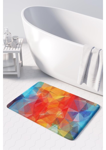 Mikrofiber Banyo Paspası, Kaymaz Taban, Makinede Yıkanabilir, Banyo Halısı