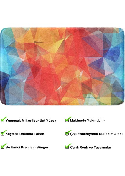 Mikrofiber Banyo Paspası, Kaymaz Taban, Makinede Yıkanabilir, Banyo Halısı
