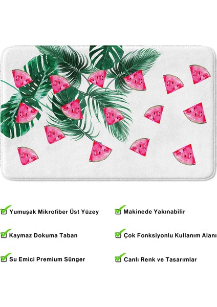 Mikrofiber Banyo Paspası, Kaymaz Taban, Makinede Yıkanabilir, Banyo Halısı