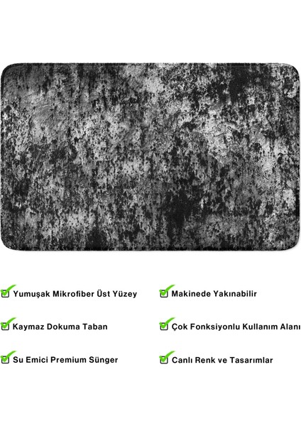 Mikrofiber Banyo Paspası, Kaymaz Taban, Makinede Yıkanabilir, Banyo Halısı