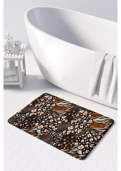 Mikrofiber Banyo Paspası, Kaymaz Taban, Makinede Yıkanabilir, Banyo Halısı