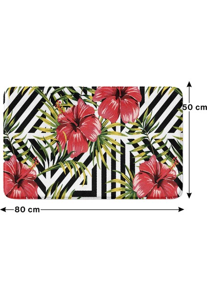 Mikrofiber Banyo Paspası, Kaymaz Taban, Makinede Yıkanabilir, Banyo Halısı (50X80) fırsatları