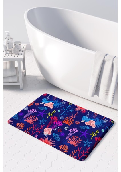 Mikrofiber Banyo Paspası, Kaymaz Taban, Makinede Yıkanabilir, Banyo Halısı