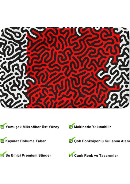 Mikrofiber Banyo Paspası, Kaymaz Taban, Makinede Yıkanabilir, Banyo Halısı