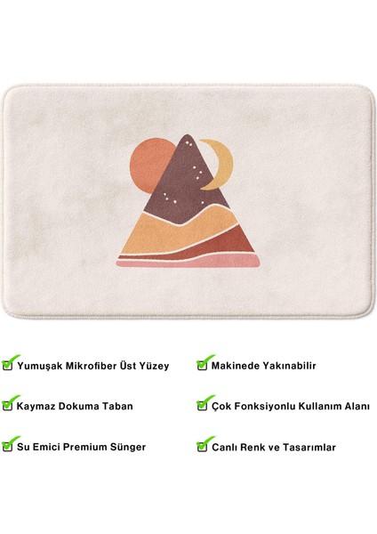 Mikrofiber Banyo Paspası, Kaymaz Taban, Makinede Yıkanabilir, Banyo Halısı