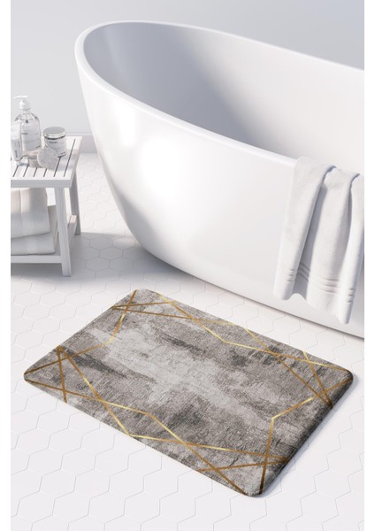 Mikrofiber Banyo Paspası, Kaymaz Taban, Makinede Yıkanabilir, Banyo Halısı