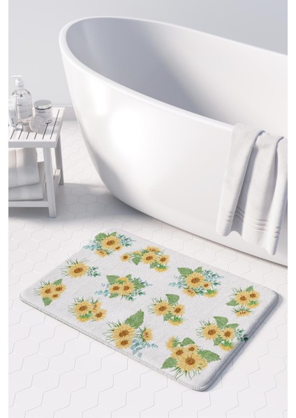 Mikrofiber Banyo Paspası, Kaymaz Taban, Makinede Yıkanabilir, Banyo Halısı