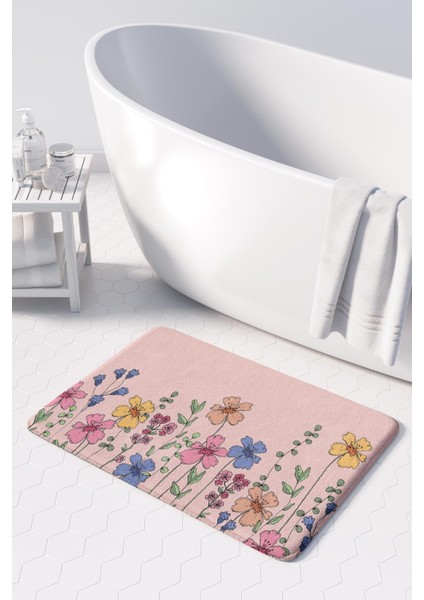 Mikrofiber Banyo Paspası, Kaymaz Taban, Makinede Yıkanabilir, Banyo Halısı