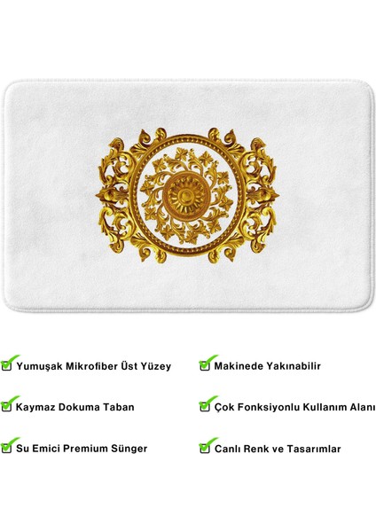 Mikrofiber Banyo Paspası, Kaymaz Taban, Makinede Yıkanabilir, Banyo Halısı