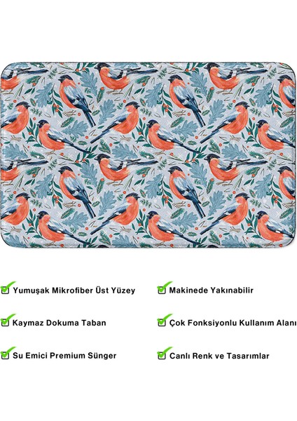 Mikrofiber Banyo Paspası, Kaymaz Taban, Makinede Yıkanabilir, Banyo Halısı