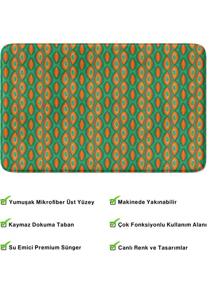 Mikrofiber Banyo Paspası, Kaymaz Taban, Makinede Yıkanabilir, Banyo Halısı