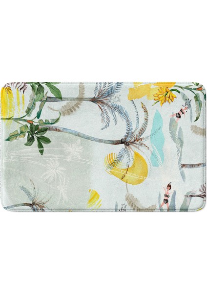 Mikrofiber Banyo Paspası, Kaymaz Taban, Makinede Yıkanabilir, Banyo Halısı