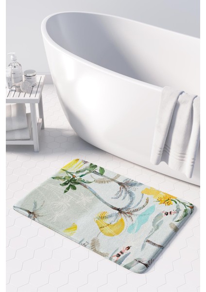 Mikrofiber Banyo Paspası, Kaymaz Taban, Makinede Yıkanabilir, Banyo Halısı fiyatları