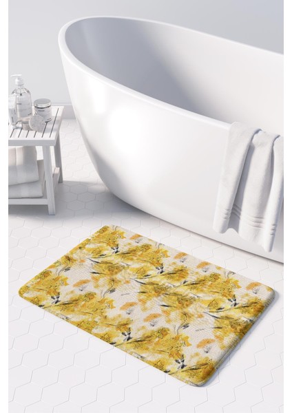 Mikrofiber Banyo Paspası, Kaymaz Taban, Makinede Yıkanabilir, Banyo Halısı