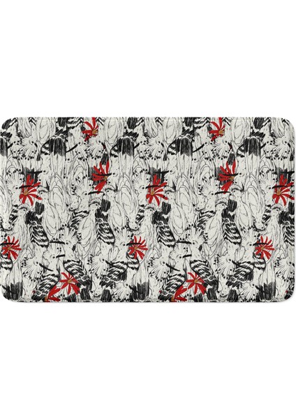 Mikrofiber Banyo Paspası, Kaymaz Taban, Makinede Yıkanabilir, Banyo Halısı