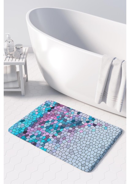 Mikrofiber Banyo Paspası, Kaymaz Taban, Makinede Yıkanabilir, Banyo Halısı