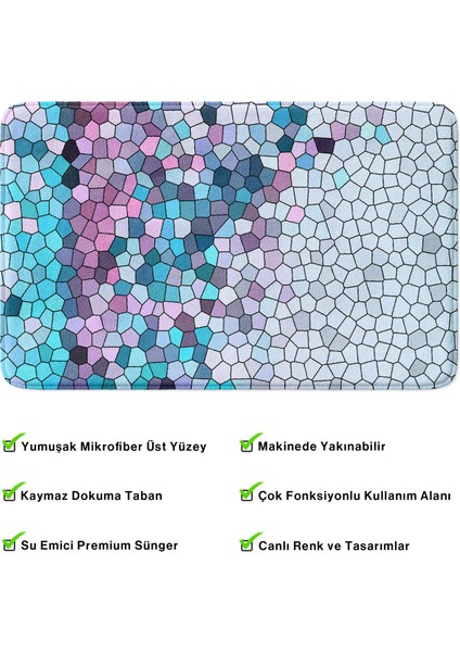 Mikrofiber Banyo Paspası, Kaymaz Taban, Makinede Yıkanabilir, Banyo Halısı