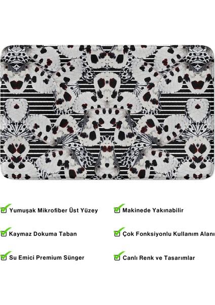 Mikrofiber Banyo Paspası, Kaymaz Taban, Makinede Yıkanabilir, Banyo Halısı