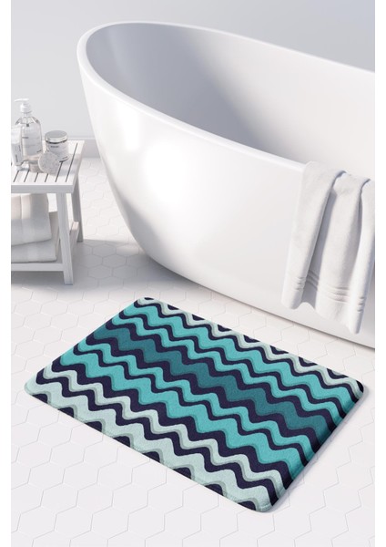 Mikrofiber Banyo Paspası, Kaymaz Taban, Makinede Yıkanabilir, Banyo Halısı