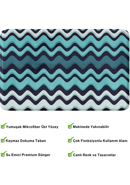Mikrofiber Banyo Paspası, Kaymaz Taban, Makinede Yıkanabilir, Banyo Halısı