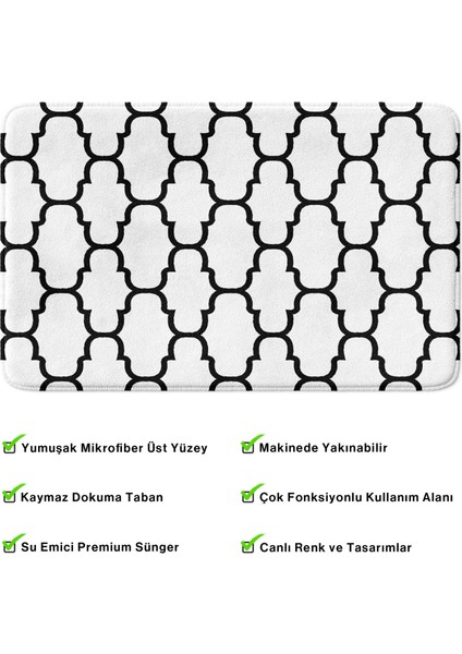 Mikrofiber Banyo Paspası, Kaymaz Taban, Makinede Yıkanabilir, Banyo Halısı