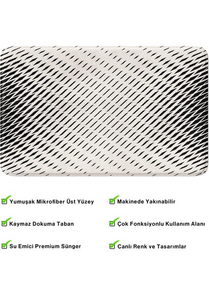 Mikrofiber Banyo Paspası, Kaymaz Taban, Makinede Yıkanabilir, Banyo Halısı