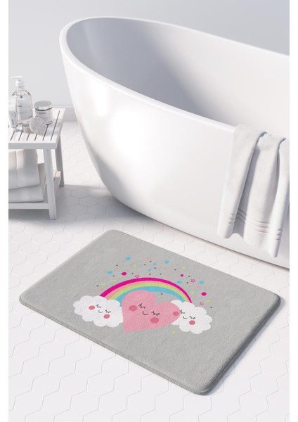 Mikrofiber Banyo Paspası, Kaymaz Taban, Makinede Yıkanabilir, Banyo Halısı