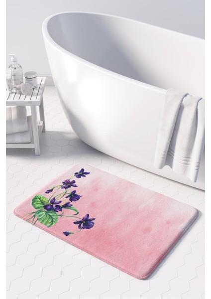 Mikrofiber Banyo Paspası, Kaymaz Taban, Makinede Yıkanabilir, Banyo Halısı