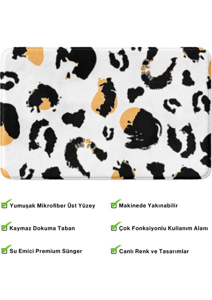Mikrofiber Banyo Paspası, Kaymaz Taban, Makinede Yıkanabilir, Banyo Halısı