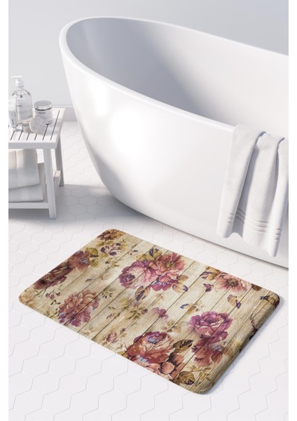 Mikrofiber Banyo Paspası, Kaymaz Taban, Makinede Yıkanabilir, Banyo Halısı