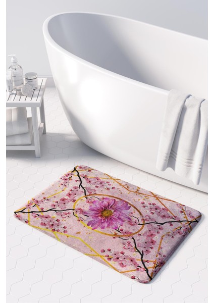 Mikrofiber Banyo Paspası, Kaymaz Taban, Makinede Yıkanabilir, Banyo Halısı