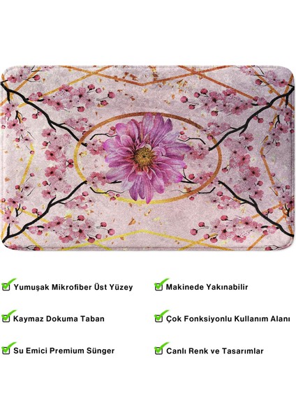 Mikrofiber Banyo Paspası, Kaymaz Taban, Makinede Yıkanabilir, Banyo Halısı