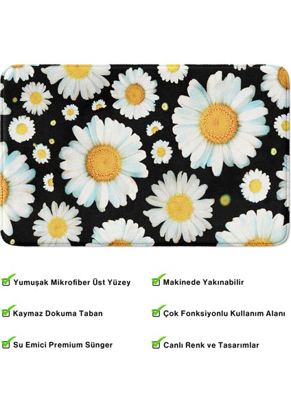 Mikrofiber Banyo Paspası, Kaymaz Taban, Makinede Yıkanabilir, Banyo Halısı