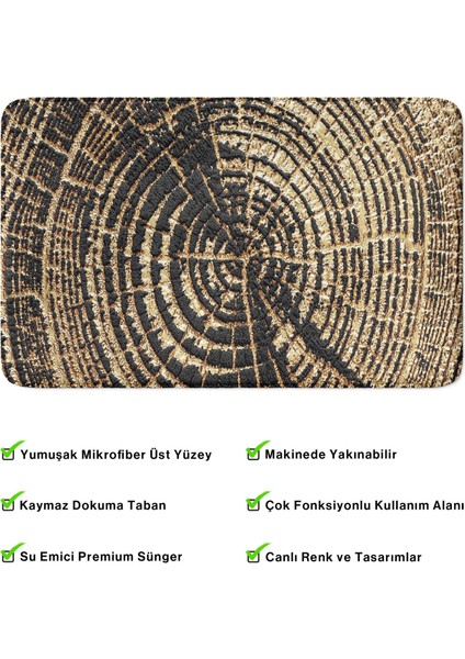 Mikrofiber Banyo Paspası, Kaymaz Taban, Makinede Yıkanabilir, Banyo Halısı