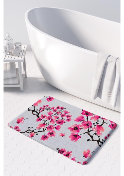 Mikrofiber Banyo Paspası, Kaymaz Taban, Makinede Yıkanabilir, Banyo Halısı