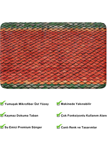 Mikrofiber Banyo Paspası, Kaymaz Taban, Makinede Yıkanabilir, Banyo Halısı