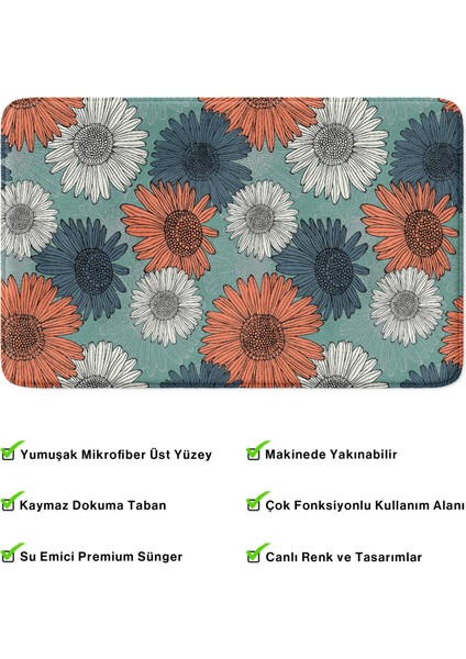 Mikrofiber Banyo Paspası, Kaymaz Taban, Makinede Yıkanabilir, Banyo Halısı