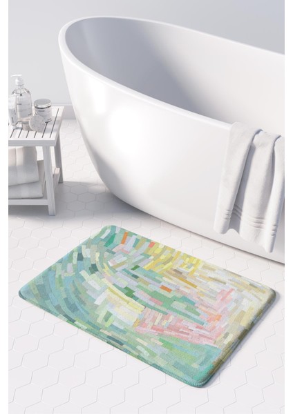 Mikrofiber Banyo Paspası, Kaymaz Taban, Makinede Yıkanabilir, Banyo Halısı