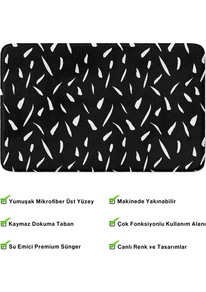 Mikrofiber Banyo Paspası, Kaymaz Taban, Makinede Yıkanabilir, Banyo Halısı