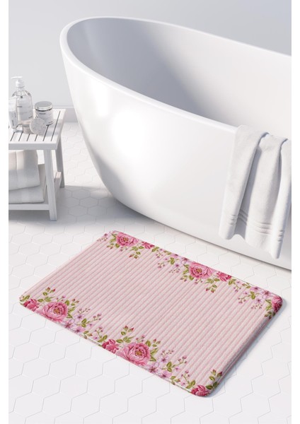 Mikrofiber Banyo Paspası, Kaymaz Taban, Makinede Yıkanabilir, Banyo Halısı