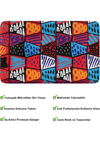 Mikrofiber Banyo Paspası, Kaymaz Taban, Makinede Yıkanabilir, Banyo Halısı