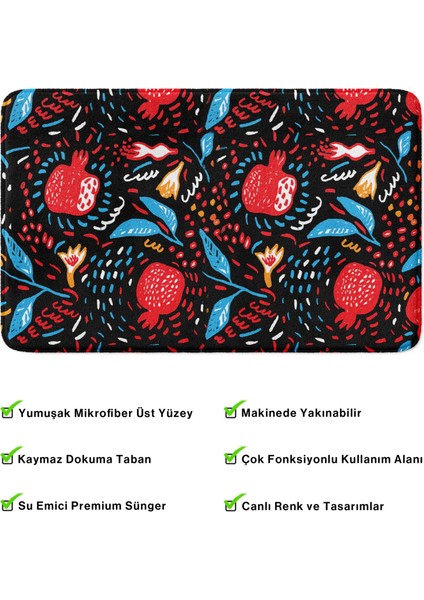 Mikrofiber Banyo Paspası, Kaymaz Taban, Makinede Yıkanabilir, Banyo Halısı
