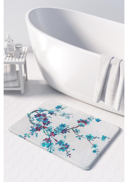 Mikrofiber Banyo Paspası, Kaymaz Taban, Makinede Yıkanabilir, Banyo Halısı